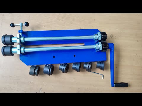 Видео: Ручной зиговочный станок Обзор зиговки. Зиг машина. Отбортовочный станок. Bead roller