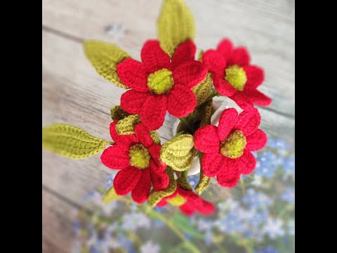 Видео: Цветок / мастер класс / вяжем крючком