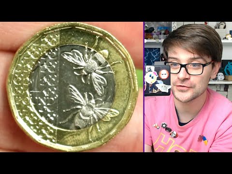 Видео: Охота за монетами достоинством £5000 и £1, чтобы найти новую монету 2025 года «Пчела» достоинство...