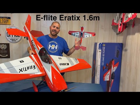 Видео: E-flite Eratix 3D SWS 1.6m BNF • Распаковка • Сборка • Полёт