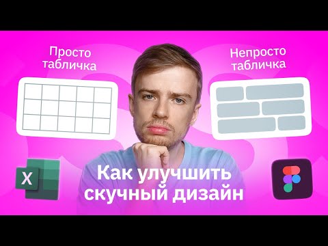 Видео: Как улучшить скучный дизайн | Работа с таблицами