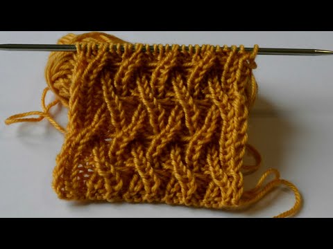 Видео: Классный узор спицами "Танцующие косы"