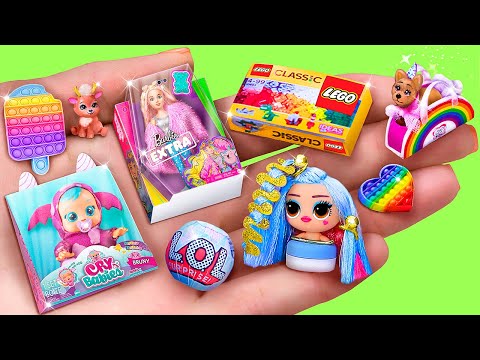Видео: Миниатюрные игрушки для кукол - 30 идей