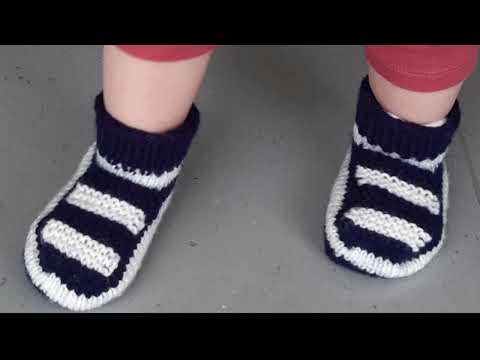 Видео: Следки - носочки, без шва, для ребенка 1-2 года.