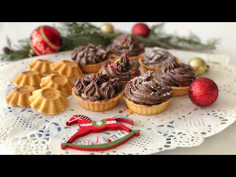 Видео: Тарталетки с бананом и шоколадным кремом. Нежное хрустящее тесто и легкий сливочный крем!