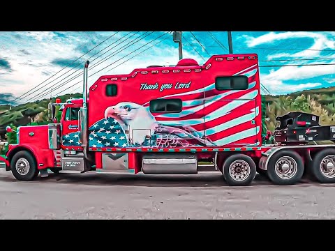 Видео: Вот такого Peterbilt 379 встретил в этом рейсе