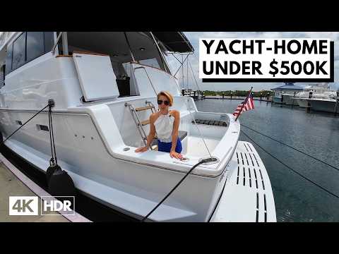 Видео: Яхта-дом за 489 тыс. долларов 🤩 1990 VIKING 70 Cockpit Motor Yacht Liveaboard Tour