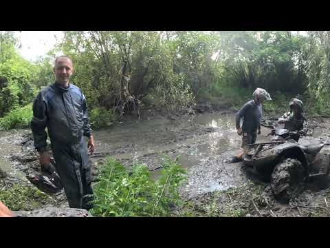 Видео: 2 серія з Honda Rincon , Aksces, BRP, CF- тяжкий маршрут