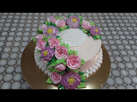 Видео: Торт с розами(Cake with roses)