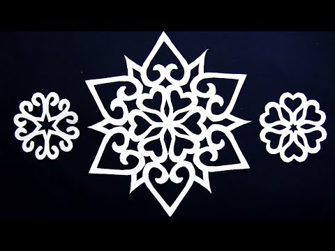Видео: Красивые снежинки из бумаги DIY - Простая снежинка DIY - Простые поделки.