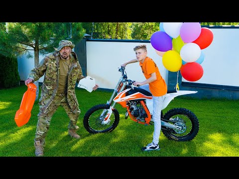 Видео: УГРОБИЛ новый моцик КТМ...ВЛЕТЕЛО от бати!!!DESTROYED a new KTM motorcycle ...