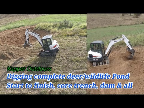 Видео: Строительство пруда для диких животных, траншеи и плотины, от начала до конца! Kapper Outdoors — ...