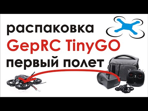Видео: FPV дрон GepRC TinyGo. Распаковка. Первый полет.