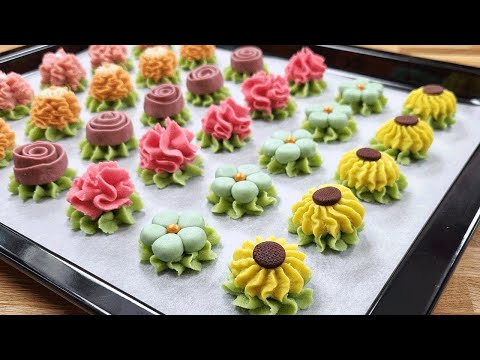 Видео: ЦВЕТОЧНОЕ СЛИВОЧНОЕ ПЕЧЕНЬЕ🌸Простой рецепт сдобного печенья