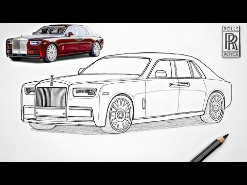 Видео: Как нарисовать роскошный Rolls-Royce Phantom!🔥