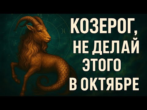 Видео: Козерог в октябре 2025 — чего нельзя делать? Гороскоп для Козерога. Подсказки судьбы и звёзд. 