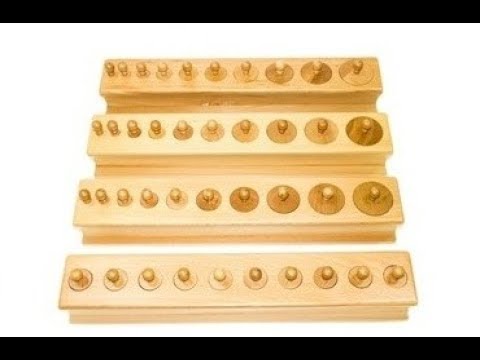 Видео: Монтессори-материал «Блок с цилиндрами» (№14, МИМП)