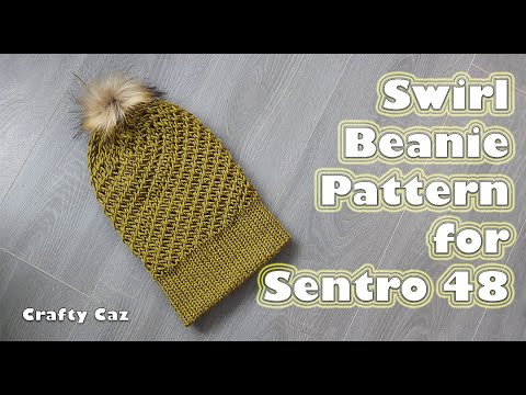 Видео: Шапочка с завитковым узором для кругловязальной машины Sentro 48 #вязание #шапочка #шляпка