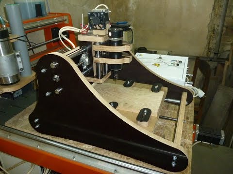 Видео: Самодельный фрезерный станок чпу из фанеры. Обзор. Часть 3.