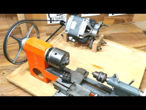 Видео: Реставрация на Малък Струг за Метал и Добавяне на Електромотор от Перална Машина