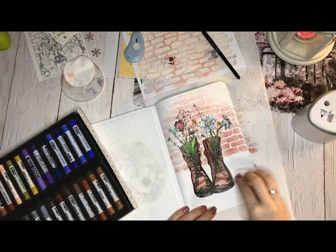 Видео: Поболтаем?Раскрашиваем вместе, делаем фон пастелью,выкраски, листаем новую раскраску и много говорим