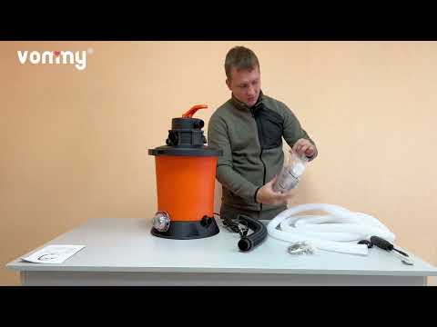 Видео: Песочный фильтр-насос для бассейна Vommy VM-1 2023 года
