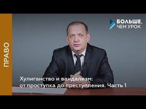 Видео: Хулиганство и вандализм: от проступка до преступления. Часть 1