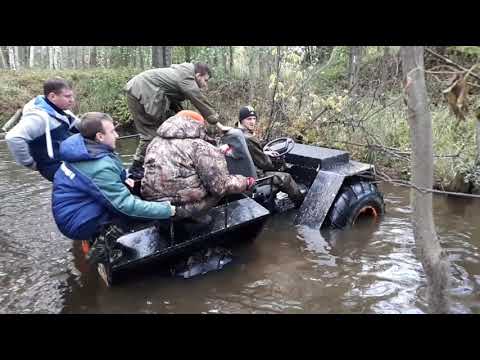 Видео: Испытания. Топим вездеход переломку. Оценка грузоподъёмности на плаву.