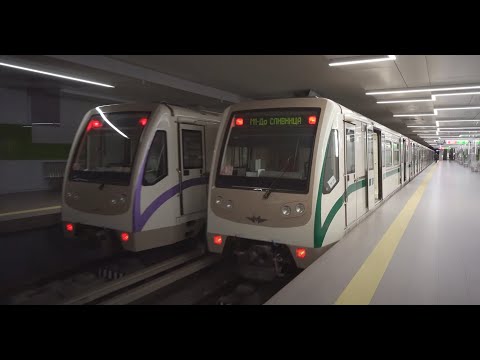 Видео: Bulgaria, Sofia, Metro ride from Бизнес парк to Младост 1