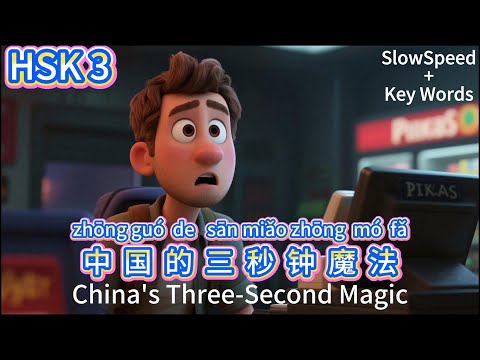 Видео: Медленные Китайские Истории | HSK 3 [Магия 3 секунд в Китае] Alipay | DailyChinese