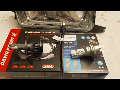 Видео: Тест на LED крушки Dawn Knight D7 super mini vs Philips Ultinon Pro6000 boost Gen2