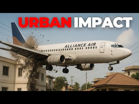 Видео: Boeing 737 разбился в Индии | Alliance Air 7412