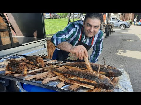 Видео: Рыба Белый Амур и Карп в тандыре на дубовых палочках, в авторском исполнении Арсена Дали!!!