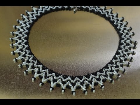 Видео: Колье из бисера "Есмеральда". Мастер класс