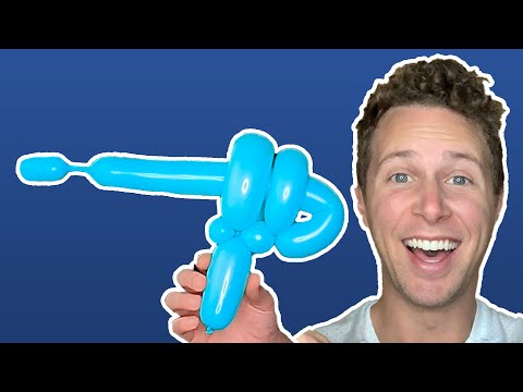 Видео: Бластер-лучемет из воздушных шаров — урок по скручиванию воздушных шаров (как сделать)