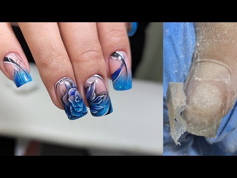 Видео: НОВАЯ КЛИЕНТКА / ОТСЛОЙКИ / ПОЛНАЯ РЕКОНСТРУКЦИЯ / РОСПИСЬ АКВАРЕЛЬЮ