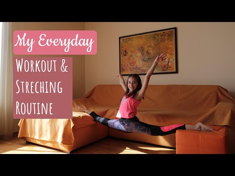 Видео: Ежедневната ми тренировка | My daily workout & stretches routine ~ Yoana Balasheva
