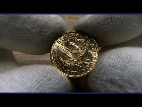 Видео: США 5 $ 1892 Половина Орла/История золотых монет Америки/USA 5 $ Half Eagle/ USA gold coins history