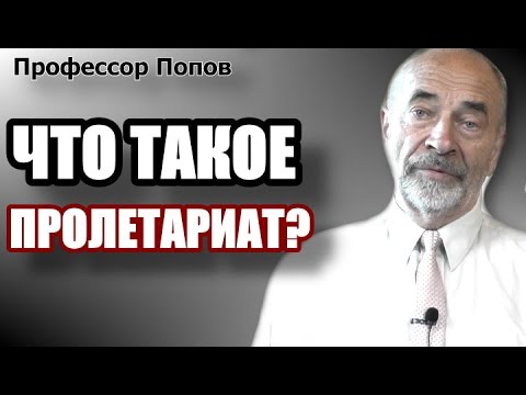 Видео: Пролетариат: применение понятия. Профессор Попов