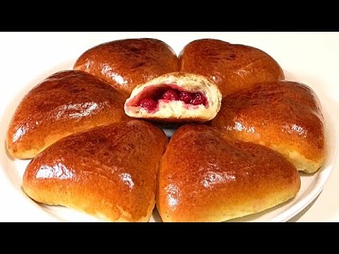 Видео: ПИРОЖКИ С МАЛИНОЙ на сдобном тесте./Raspberry pies