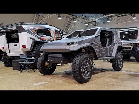 Видео: Выставка Вездеходер 2022: гидротанк, Кракен, Шатун апокалипсиса, электродичь, амфитеатр на колёсах