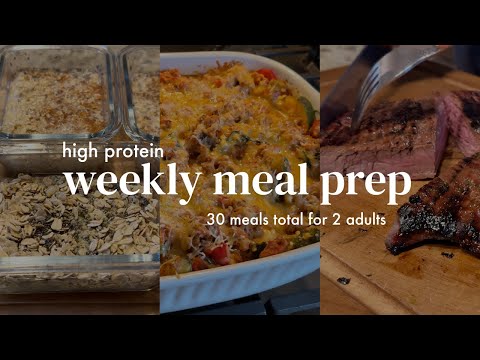 Видео: Здоровое питание с высоким содержанием белка на неделю | Завтрак + обед + ужин для 2 взрослых (30...