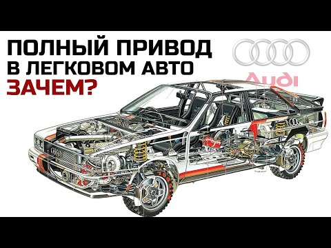 Видео: Audi/Ауди quattro. Полный привод, которому завидуют все.