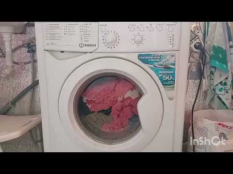 Видео: стирка indesit 4 kg A CJass IWUB4085 Хлопок бережная 40 1/2