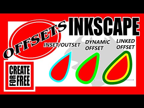 Видео: Смещение Inkscape | Вставка - Отступ - Динамическое смещение - Связанное смещение