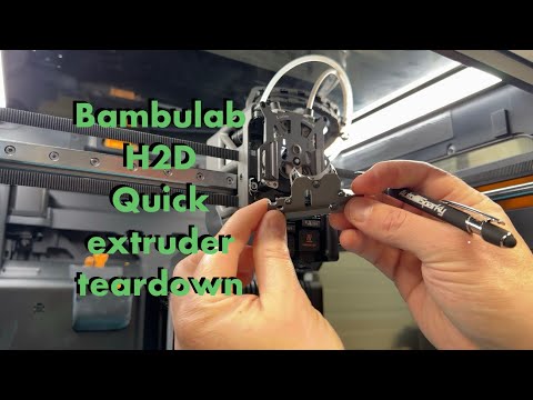 Видео: Частичная разборка экструдера Bambulab H2D — устранение засора