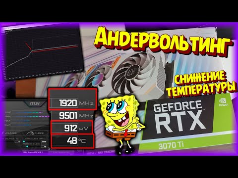 Видео: Андервольтинг видеокарты RTX 3070 Ti а так же любой другой ГАЙД Даунвольтинг / MSI Afterburner /OCCT