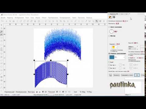 Видео: Эффект перетекания цвета в Embird Studio
