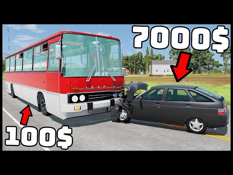 Видео: ОЦЕНКА ДТП С АВТОБУСОМ! Сколько СТОИТ? - BeamNg Drive