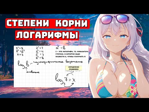 Видео: Степени, Корни, Логарифмы, 6-11 класс, Вся База для Чайников